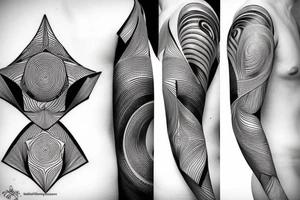 Milky way and sky on female ribs tattoo idea
