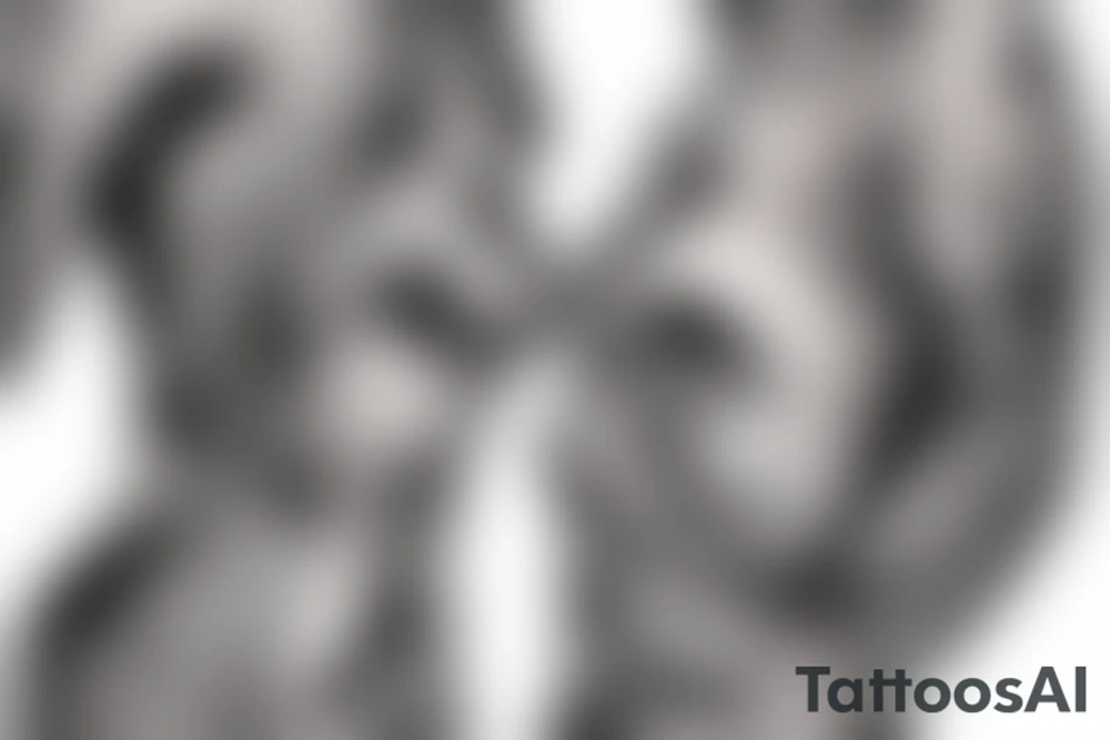 Milky way and sky going along female ribs done in  thin contour tattoo idea
