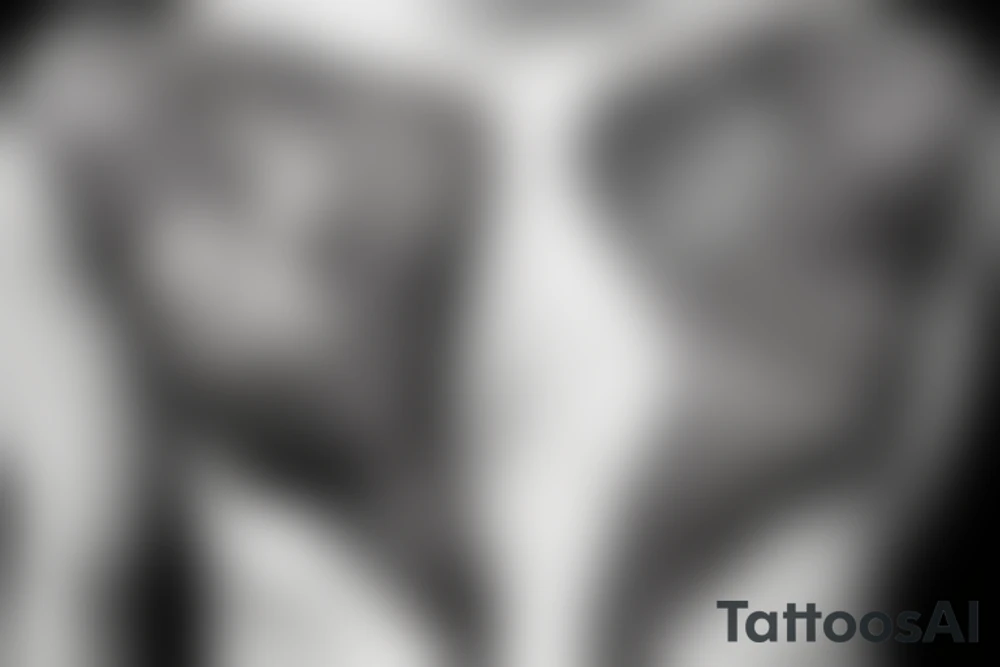 Geometric milky way and sky going along female ribs done in  thin contour tattoo idea