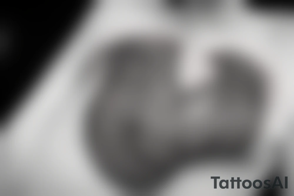 Geometric horizontal milky way and sky going along female ribs done in thin contour tattoo idea