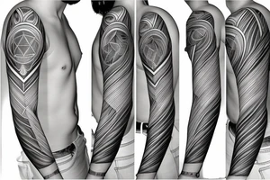 Geometrical tattoo reminding night sky in shape of female ribs in style of daniel meyer tattoo idea
