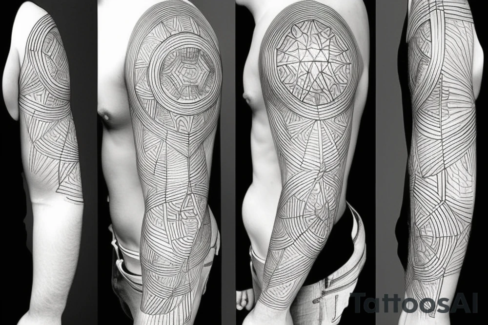 Geometrical tattoo reminding night sky in shape of female ribs in style of daniel meyer tattoo idea