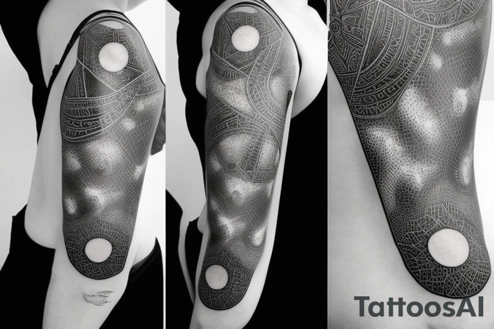 Geometric curve-shaped tattoo of milky way along female ribs in style of daniel meyer tattoo idea