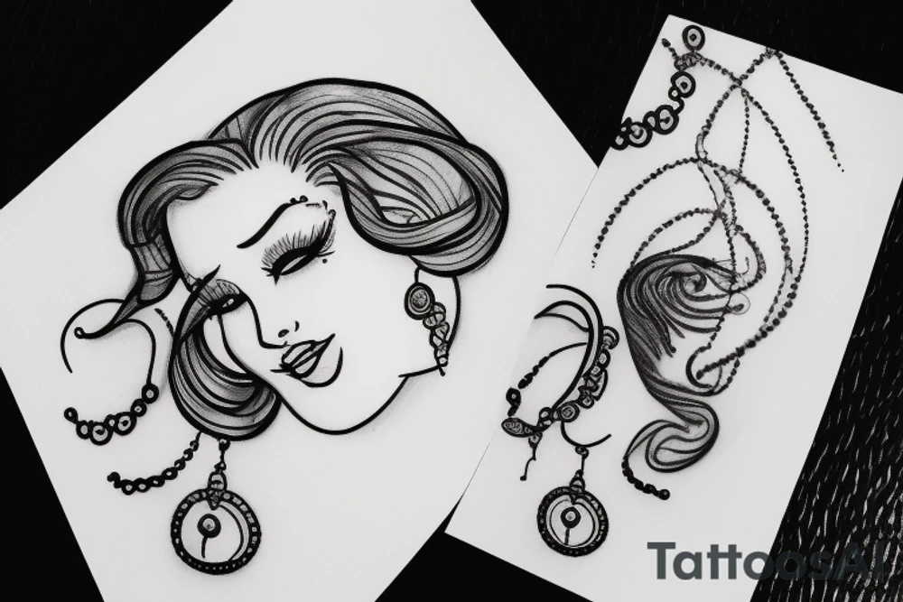 girl with the pearl earing tattoo idea