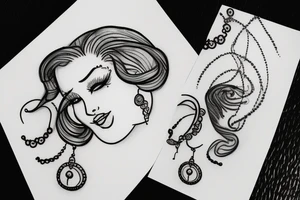 girl with the pearl earing tattoo idea
