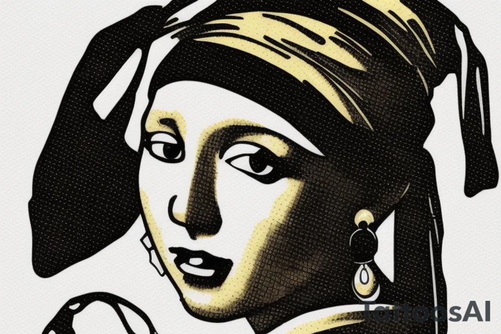 Johannes Vermeer Girl with a Pearl Earring tattoo idea