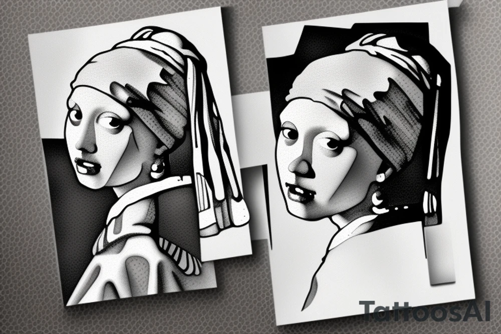 Johannes Vermeer Girl with a Pearl Earring tattoo idea