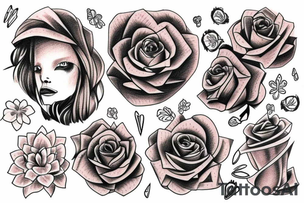 Crayon texture sketch tattoo idea