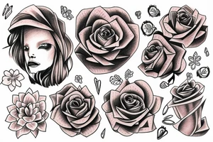 Crayon texture sketch tattoo idea