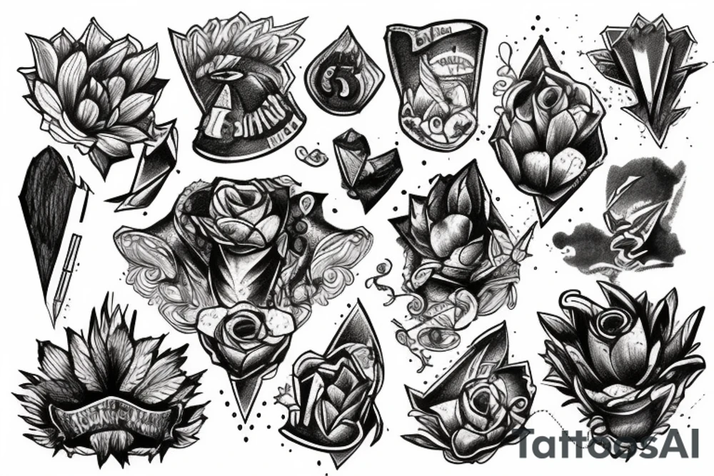 Crayon texture sketch tattoo idea