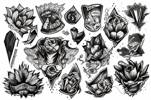 Crayon texture sketch tattoo idea