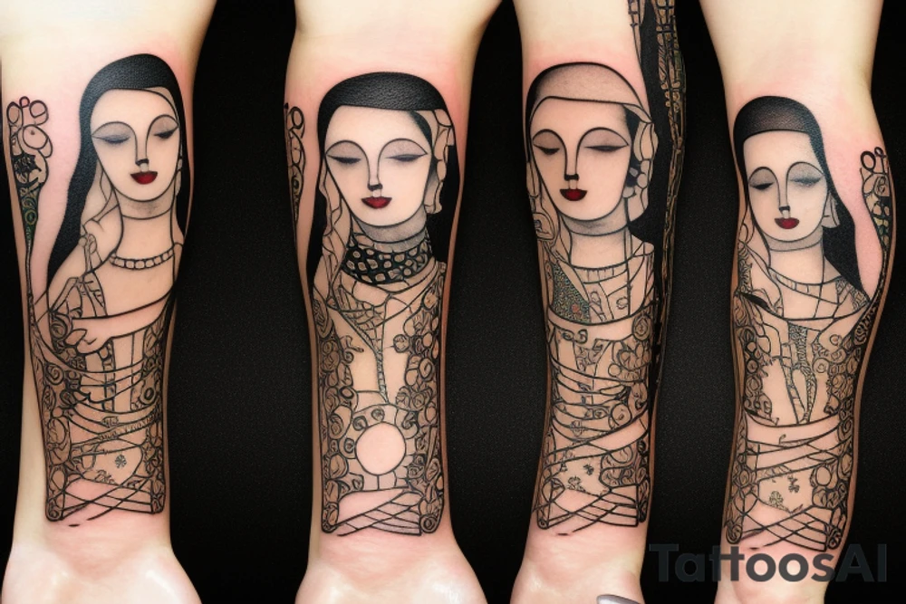Gustav klimt small forearm tattoo tattoo idea