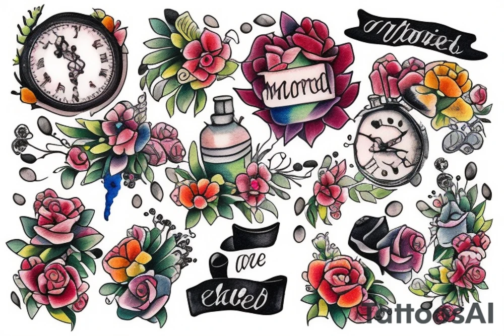 Whimsical small tattoo that represents a married couple tattoo idea
