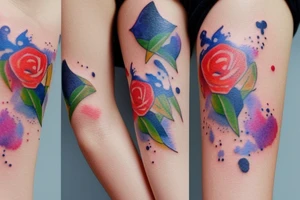 Small watercolor that represents a married couple tattoo idea