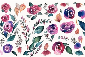 Small watercolor that represents a lover tattoo idea