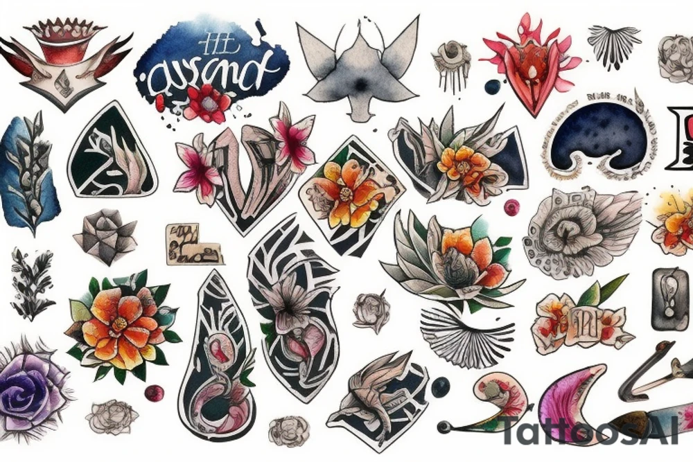 Small watercolor that represents Australia tattoo idea