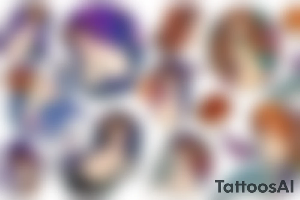 Small ler watercolor mermaids inspired gustav klimt tattoo idea