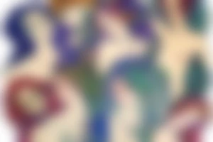 Small 10cm  watercolor mermaids inspired gustav klimt tattoo idea