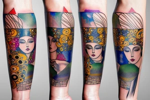 Watercolour by gustav klimt tattoo idea