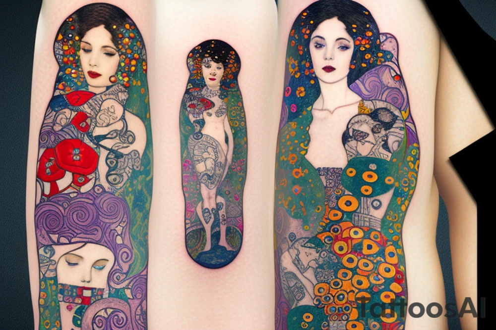 In love by gustav klimt tattoo idea