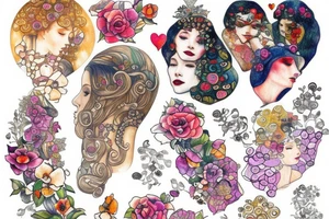 Watercolor love tattoo idea