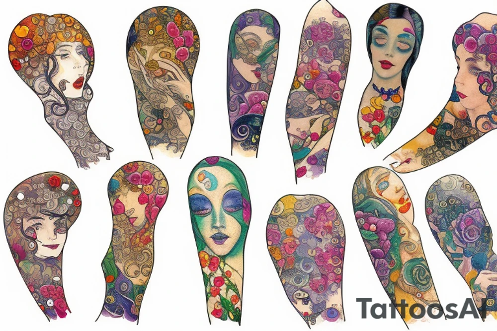 Watercolor love tattoo idea