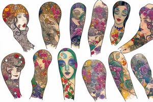 Watercolor love tattoo idea