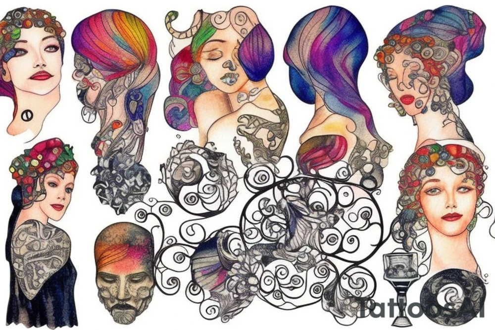 Watercolor in Libby and Michael tattoo idea