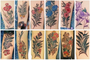 Australian native flowers tattoo idea