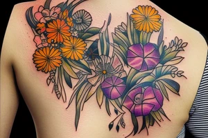 Australian native flowers tattoo idea