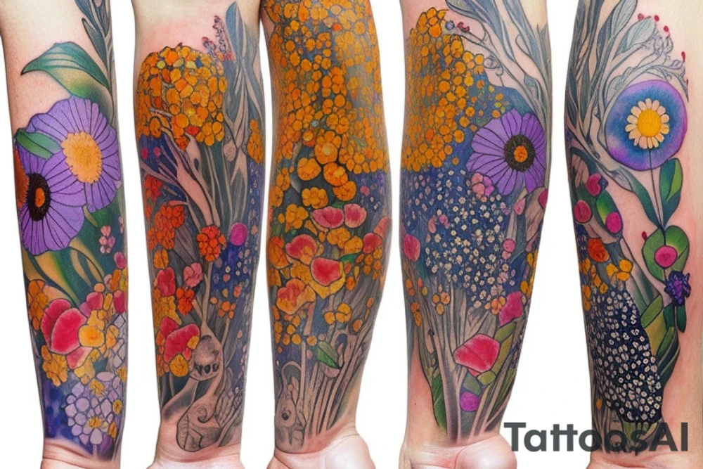 Australian flowers tattoo idea