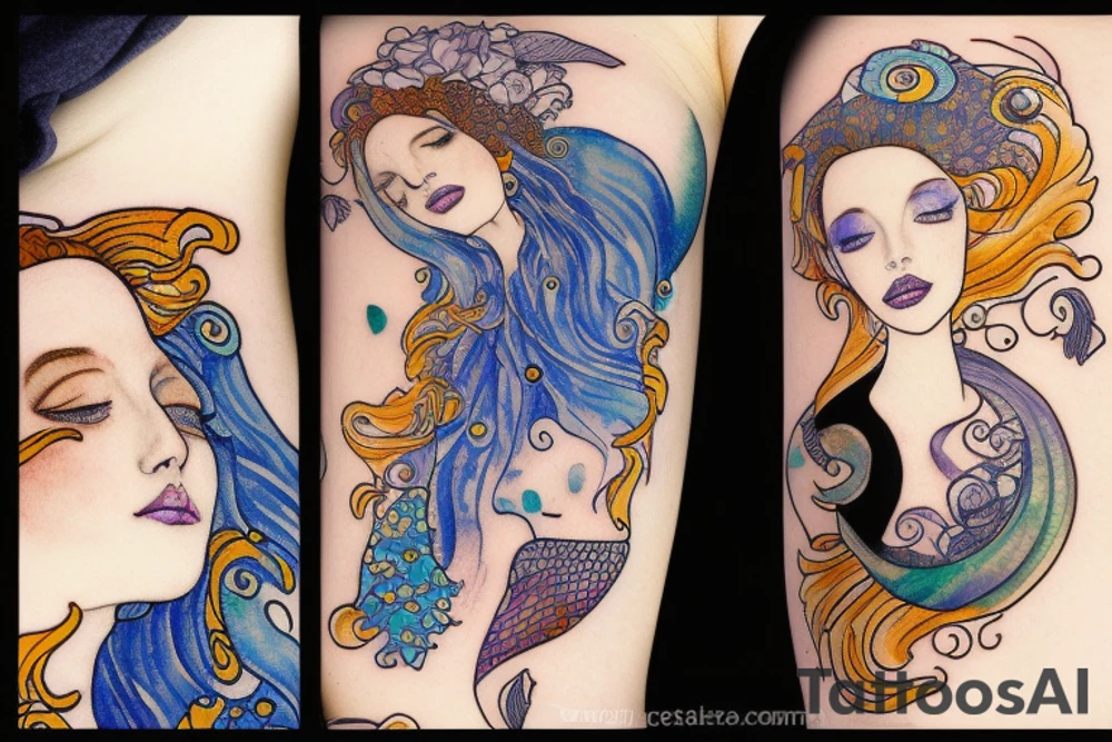 Mermaid lover tattoo idea