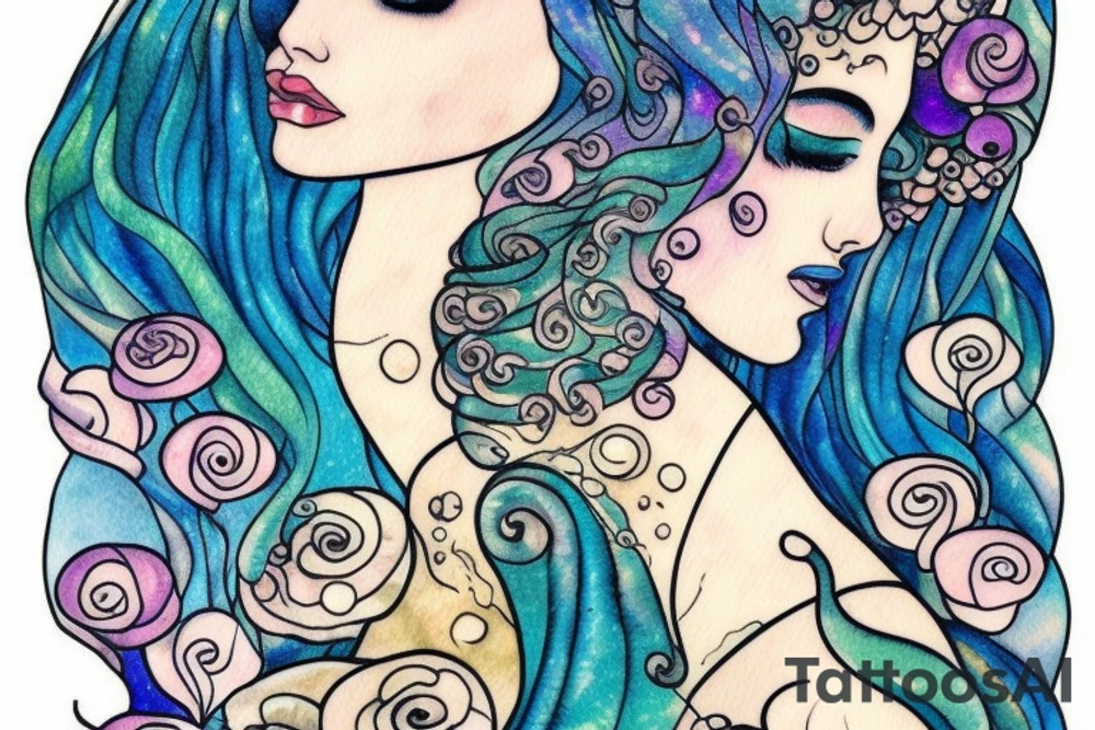 Mermaid lover tattoo idea