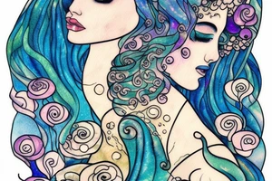 Mermaid lover tattoo idea