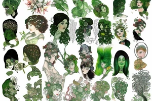 Green lovers tattoo idea