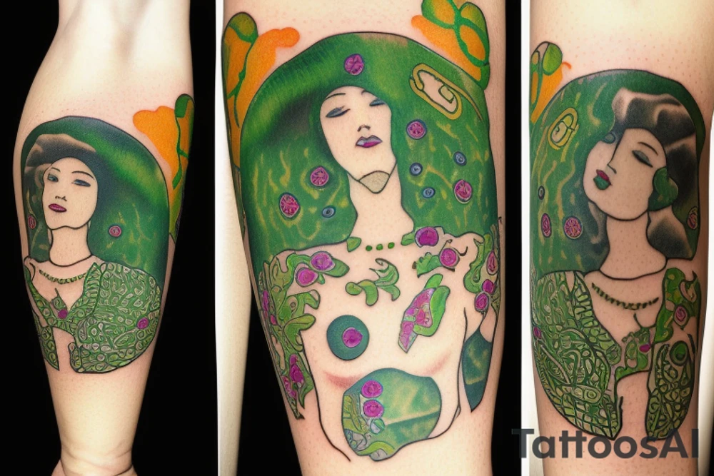 Green lovers tattoo idea