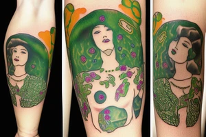 Green lovers tattoo idea