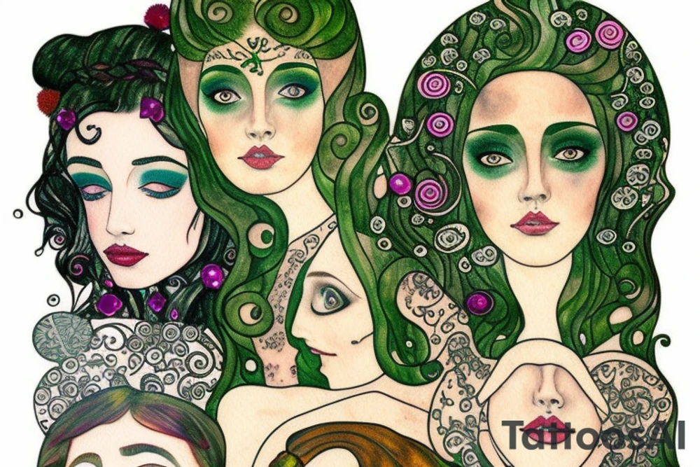 Green eyes tattoo idea