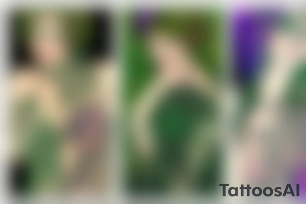 Green eyes tattoo idea