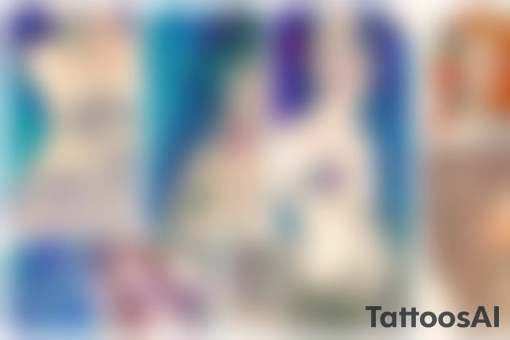 Mermaid watercolours tattoo idea