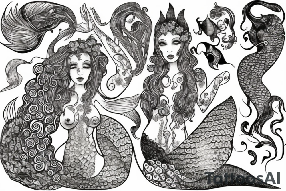 Mermaid tattoo idea