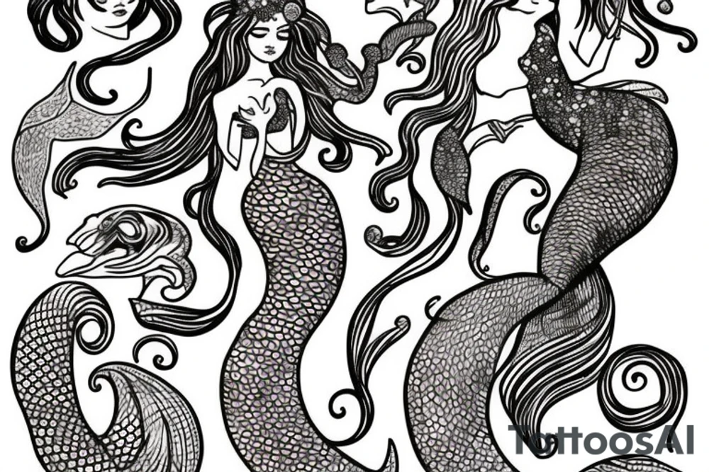 Mermaid tattoo idea