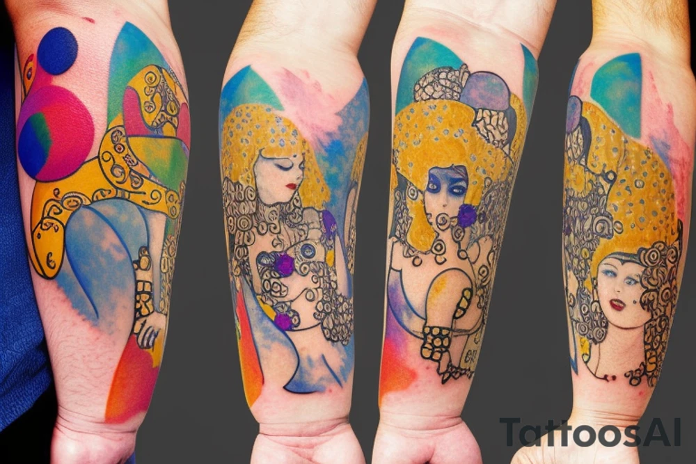 Watercolour lover tattoo idea