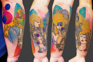 Watercolour lover tattoo idea