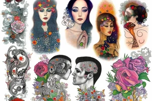 Watercolour in love tattoo idea