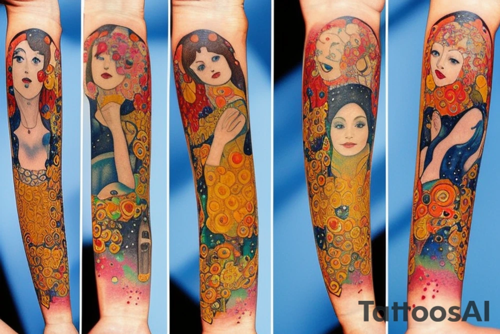 Watercolour family tattoo idea