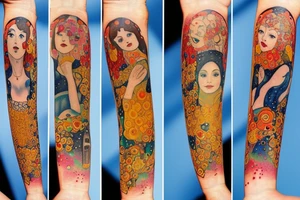Watercolour family tattoo idea