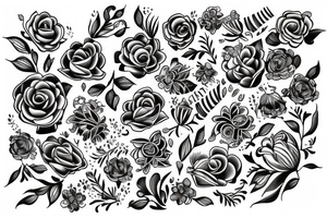 BRAZALETTE DE FLORES EN MEMORIA DE MI NOVIA FALLECIDA tattoo idea