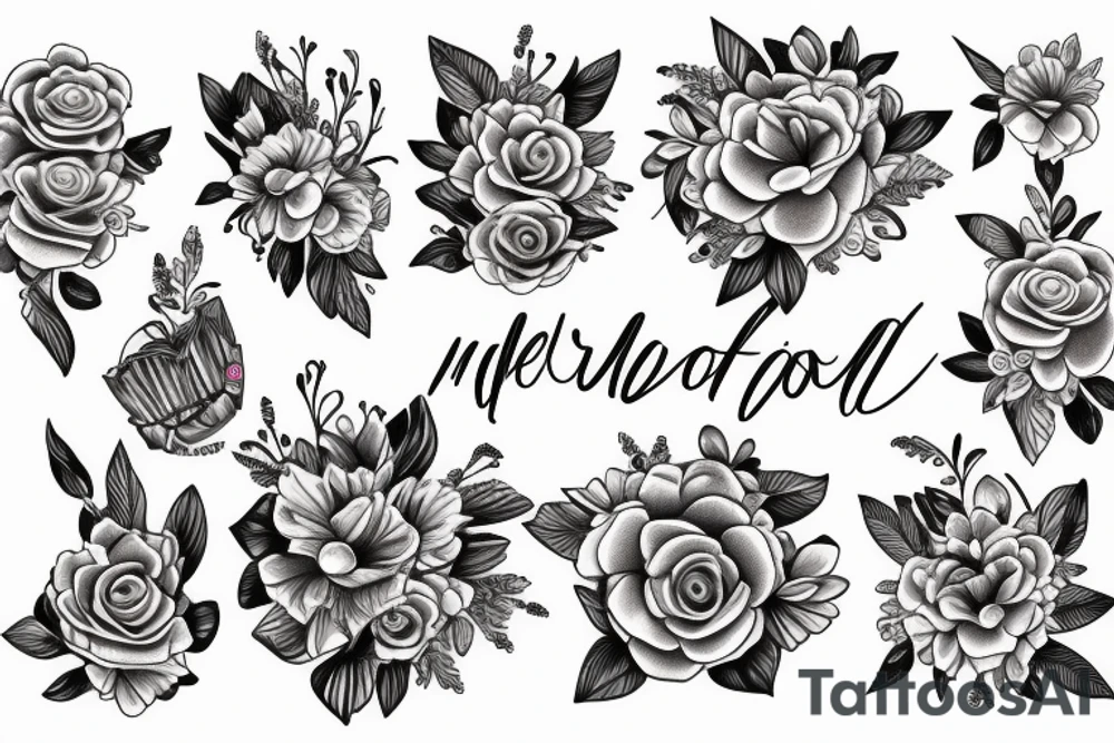 BRAZALETTE DE FLORES EN MEMORIA DE MI NOVIA FALLECIDA tattoo idea