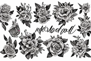 BRAZALETTE DE FLORES EN MEMORIA DE MI NOVIA FALLECIDA tattoo idea